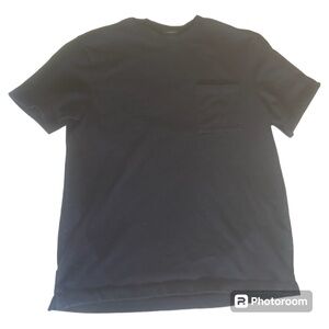 Club Monaco navy black 100% cotton t shirt blouse